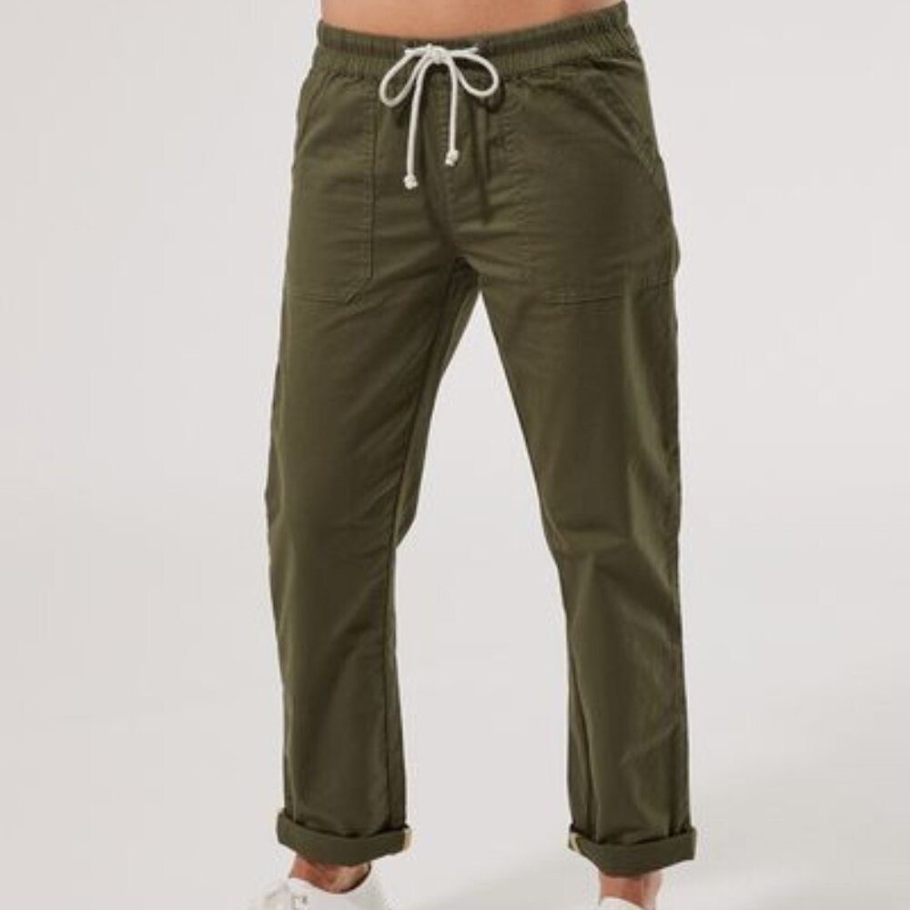 Pact Women's Woven Twill Roll Up Pant